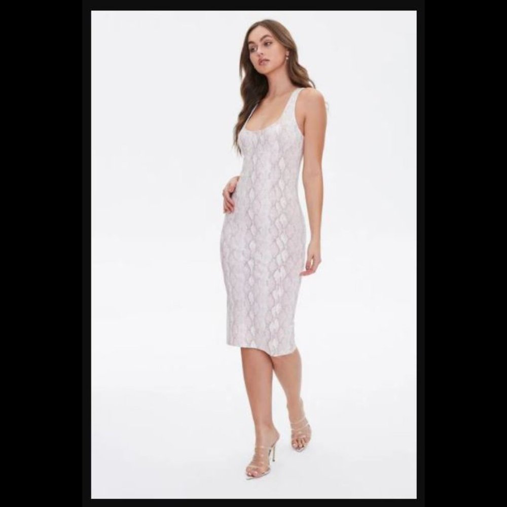 Snakeskin Print Tank Dress NWOT
